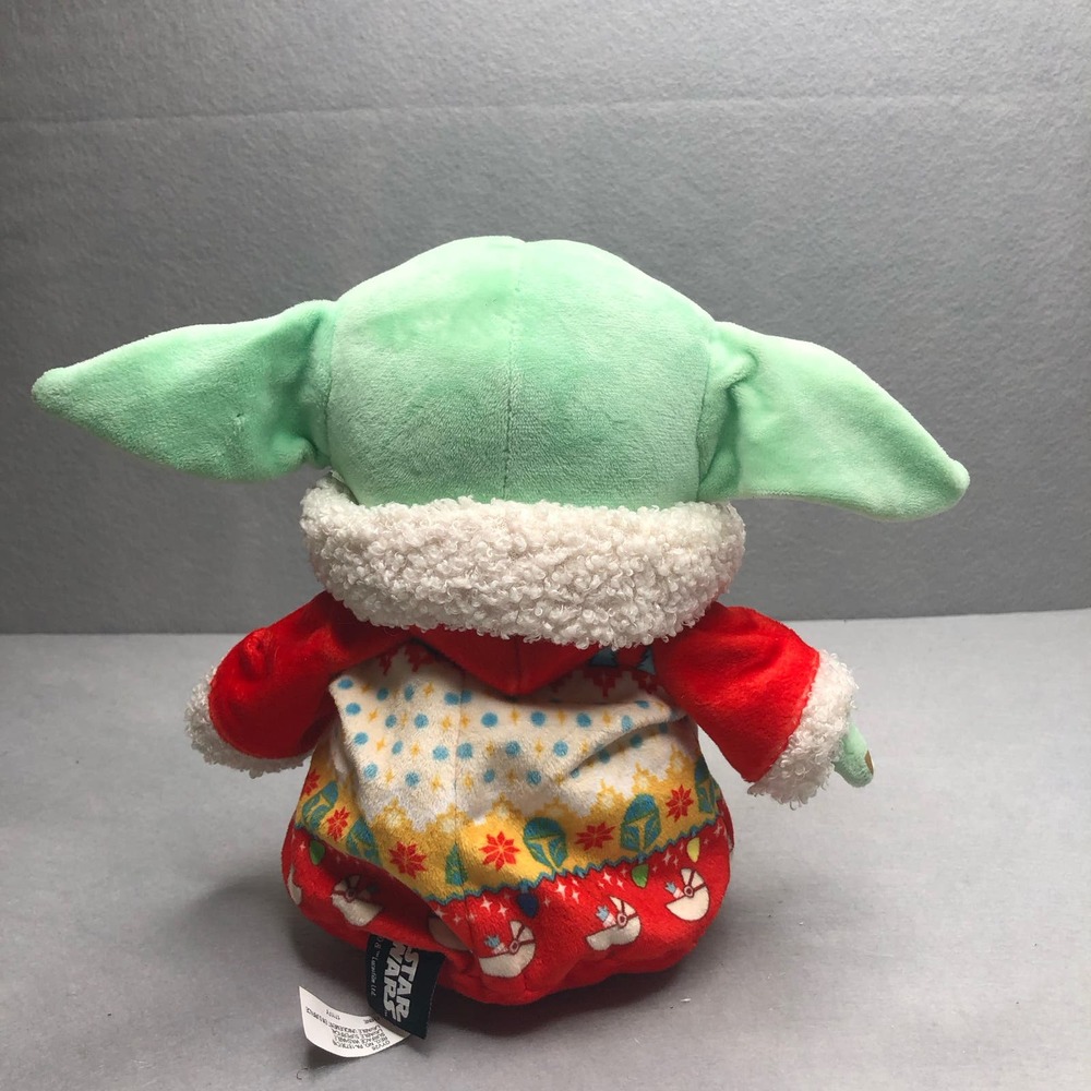 DISNEY STAR WARS THE MANDALORIAN 8" GROGU BABY YODA CHRISTMAS HOLIDAY PLUSH 2023 - Picture 2 of 6